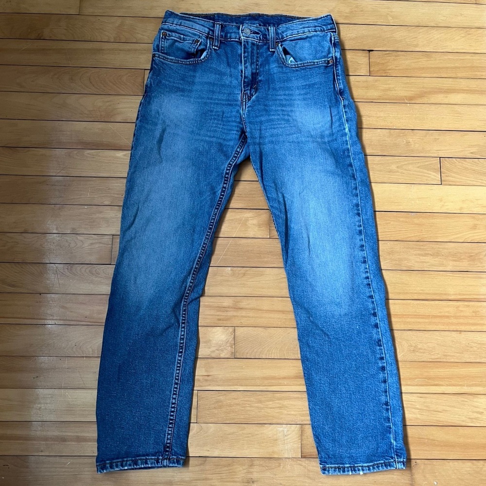 Levis 502 Taper Fit Mens Jeans 31x32 Blue Medium Wash Denim 502-0000